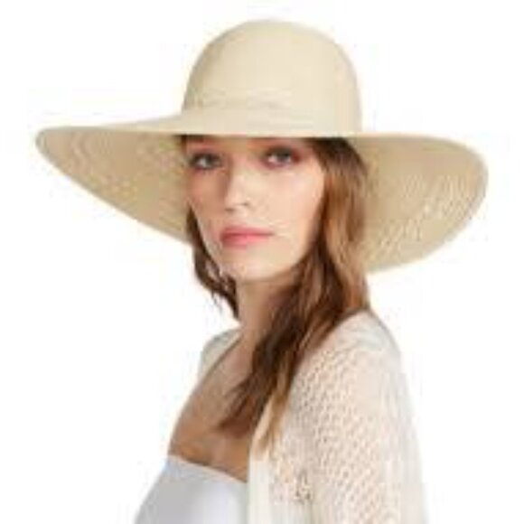 NWT Steve Madden Women's Braided Straw Floppy Tan Hat - Picture 2 of 2